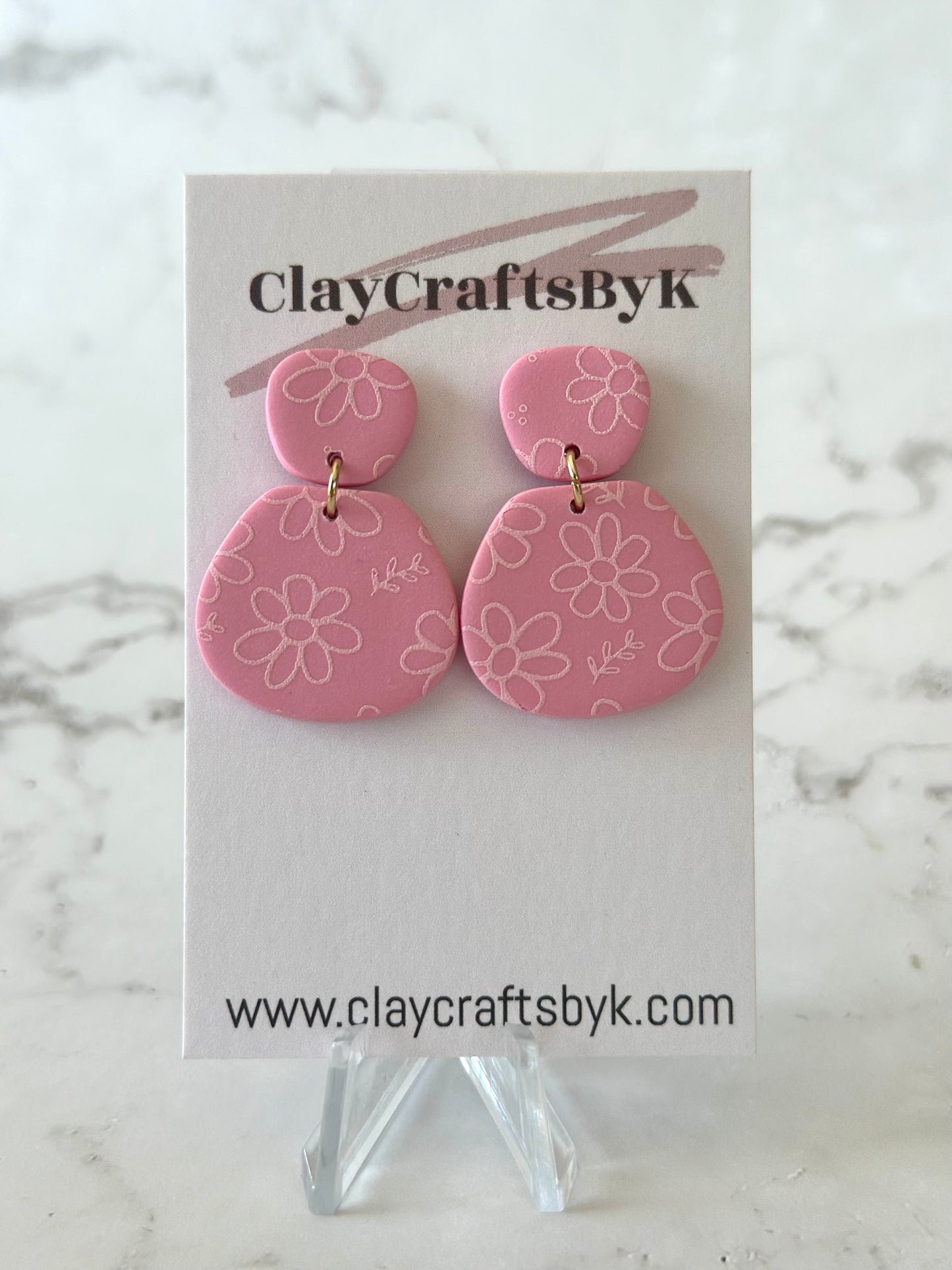 Pink earrings | Patterned collection