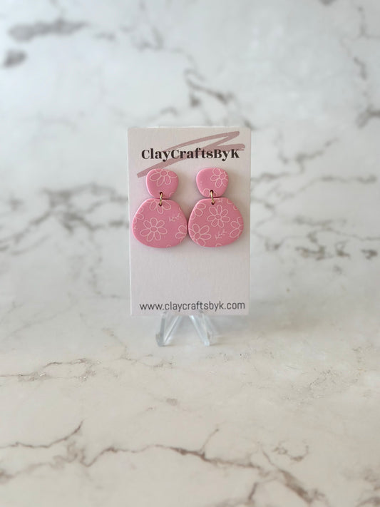 Pink earrings | Patterned collection