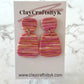 Pink striped earrings | Striped collection