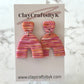 Pink striped earrings | Striped collection