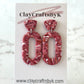 Red and white earrings | Patterned collection