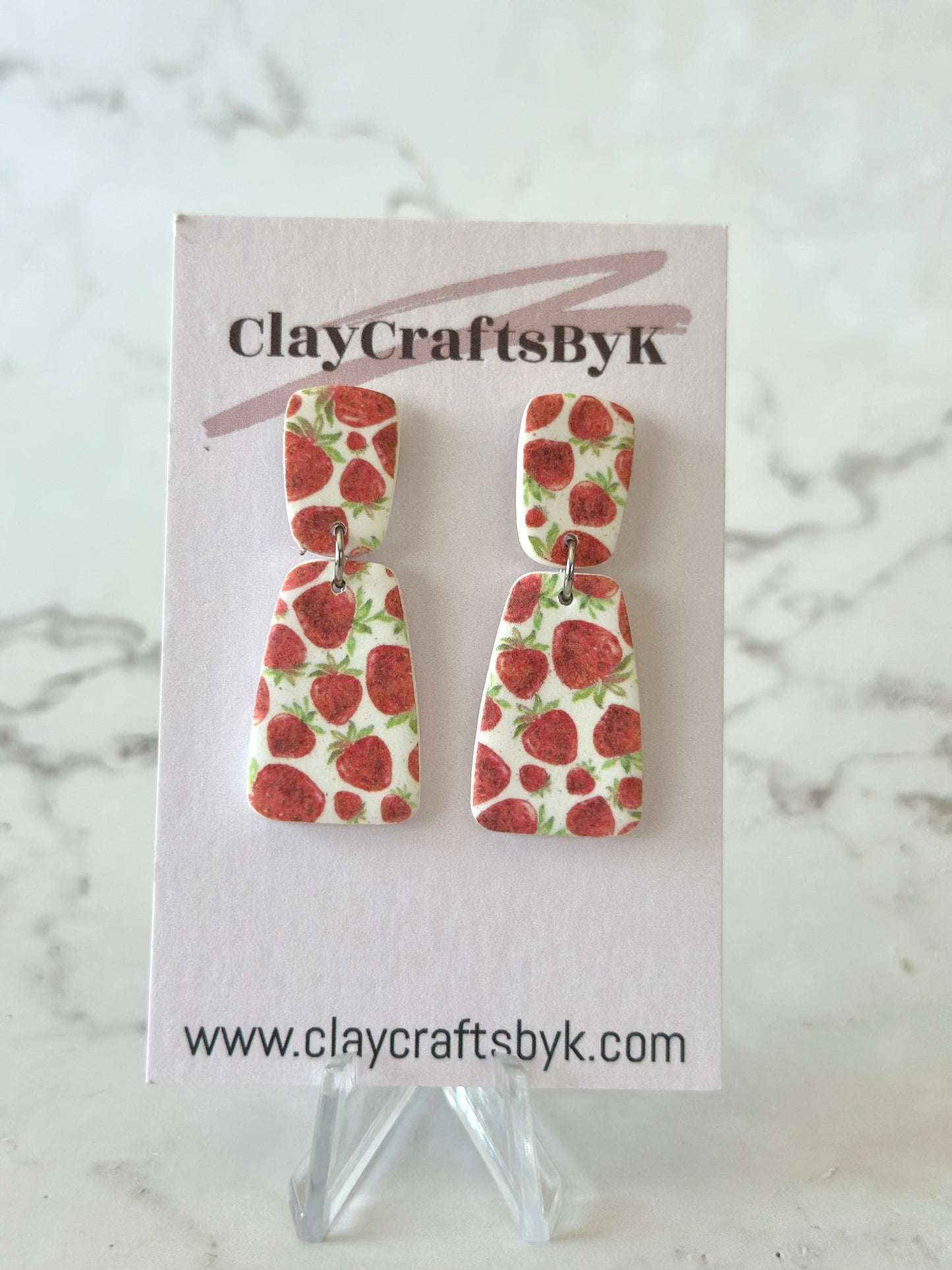 Strawberry earrings | Patterned collection