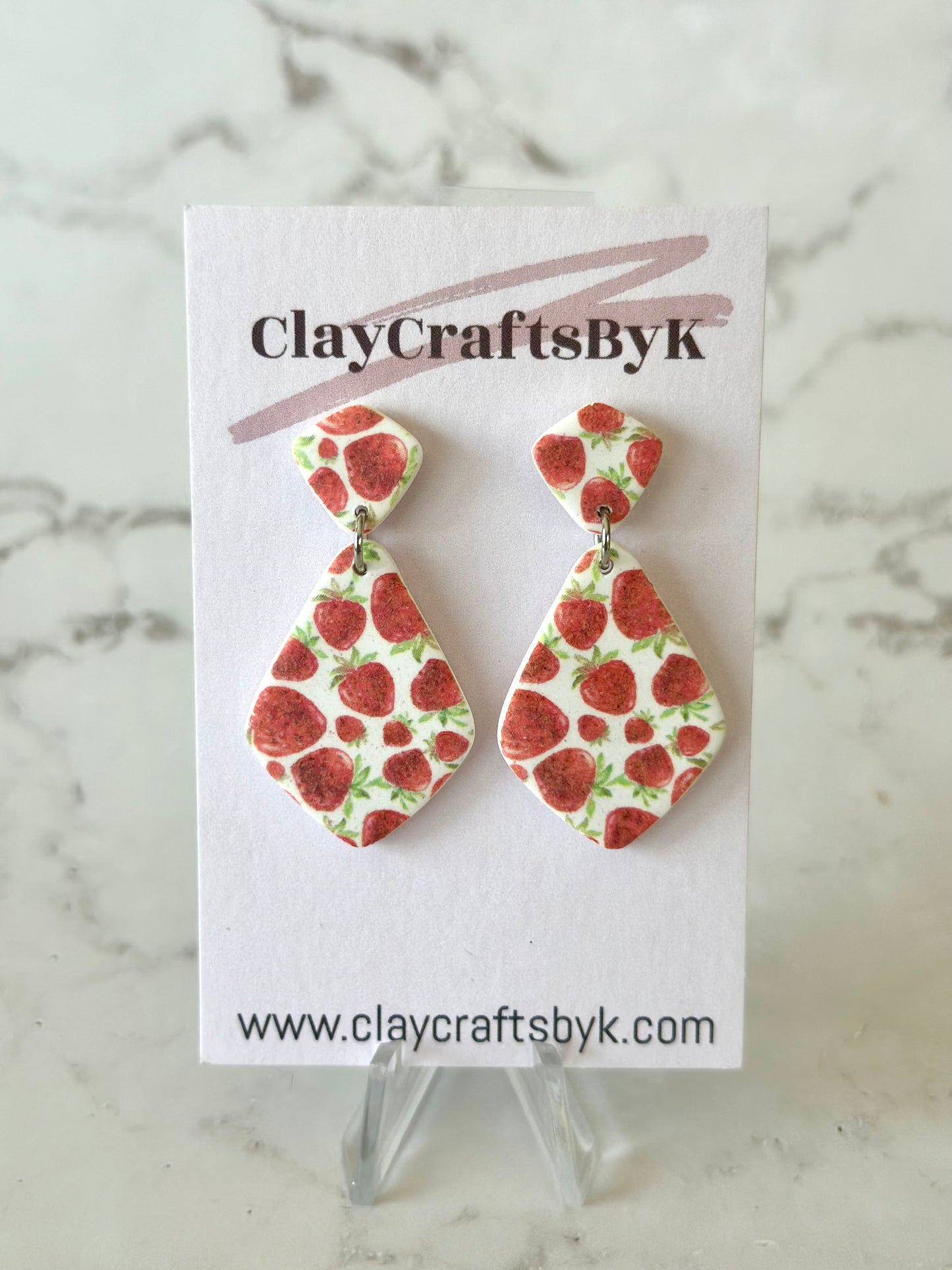 Strawberry earrings | Patterned collection