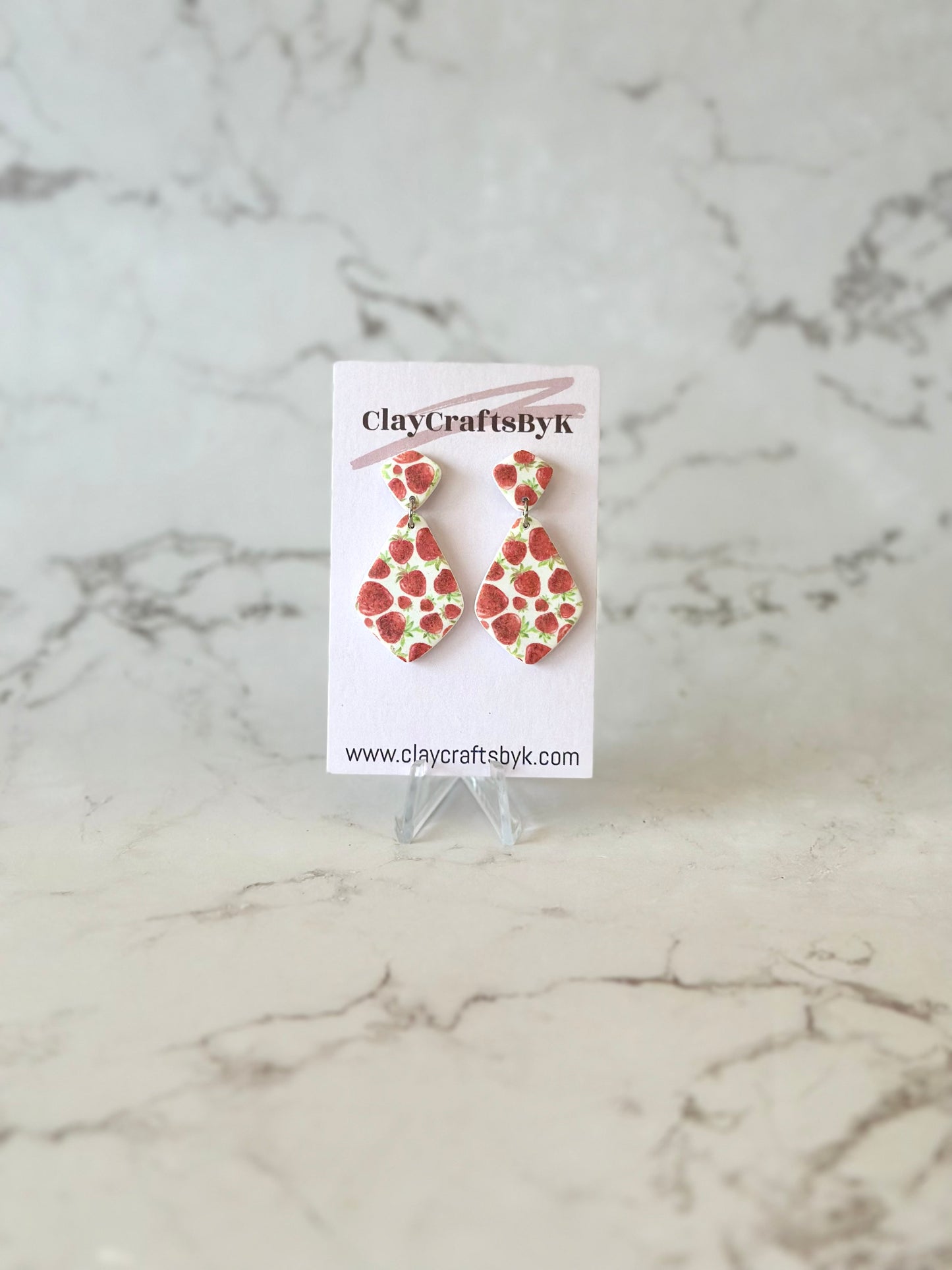 Strawberry earrings | Patterned collection