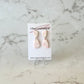 White with pink marble earrings | Patterned collection