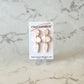 White with pink marble earrings | Patterned collection